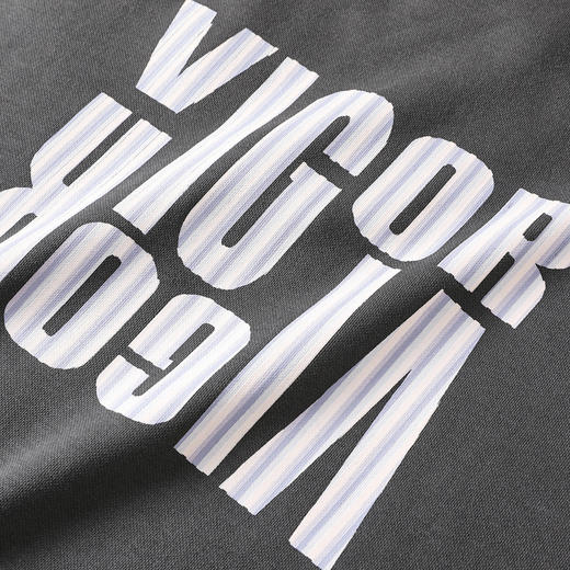 GXG男装【四色文字】冬季时尚创意印花男式加绒保暖圆领卫衣K&C 商品图5