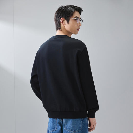 GXG男装【100%棉】春季卡通眼镜小猫情侣款圆领卫衣K&C 商品图3