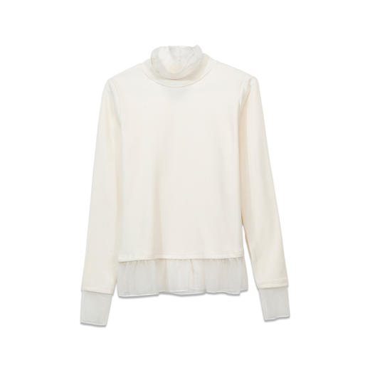 极简拼纱磨毛T恤-纪念日百货门店同款168793454 商品图4