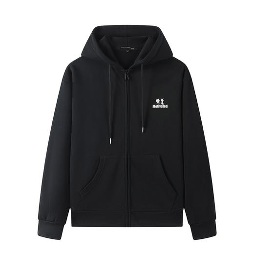 GXG男装春季简约百搭连帽卫衣男女同款宽松舒适拉链开衫外套K&C 商品图2