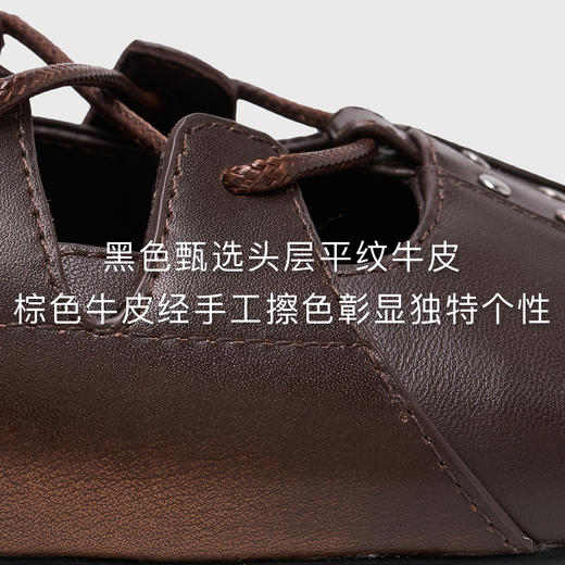 lost in echo2026春夏新款个性铆钉斜方头绑带抽褶真皮芭蕾舞鞋女 商品图3