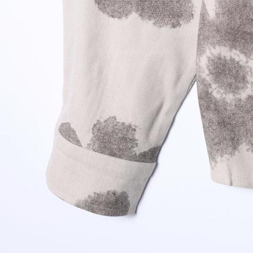 2741SDSA男士秋冬新款痞帅男装潮牌撞色花朵印花翻领领带衬衫百搭时尚 商品图4