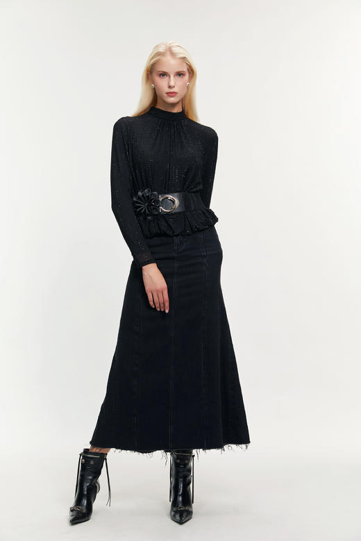 SAFICOO 优雅女人 正肩 小立领设计式针织衫 商品图0