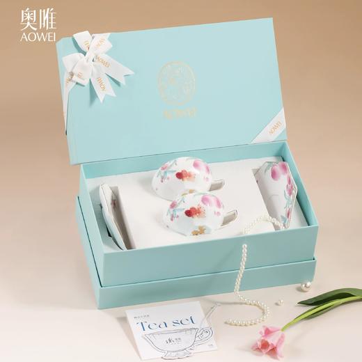 【金玉满堂】景德镇礼物 奥唯 金玉满堂 闺蜜结婚礼物 送新人下午茶套装咖啡杯 高档精致 商品图2