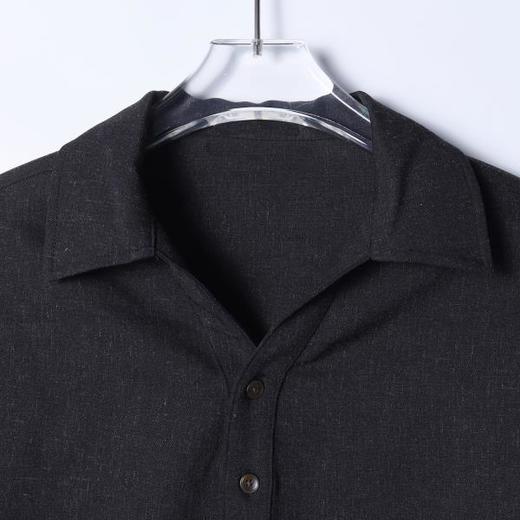 61079SDSA男士秋冬新款痞帅男装简约纯色半纽扣翻领设计长袖T恤百搭潮 商品图1