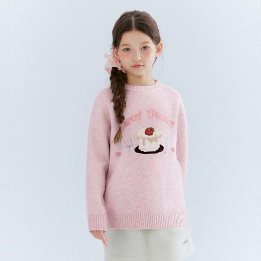 笛莎Deesha 童装女童加厚毛线衣2025年冬季新款女孩儿童保暖针织打底衫 商品图1