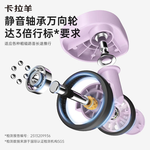 【云朵箱2.0标准版】卡拉羊鎏金板材魔方体行李箱6维防刮抗摔CX8133 商品图7