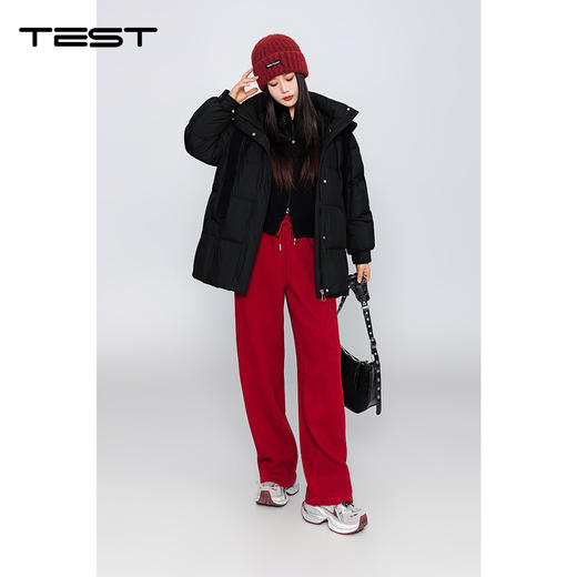 冬上新宽松加厚保暖可拆卸围巾领长羽绒2254232 商品图2