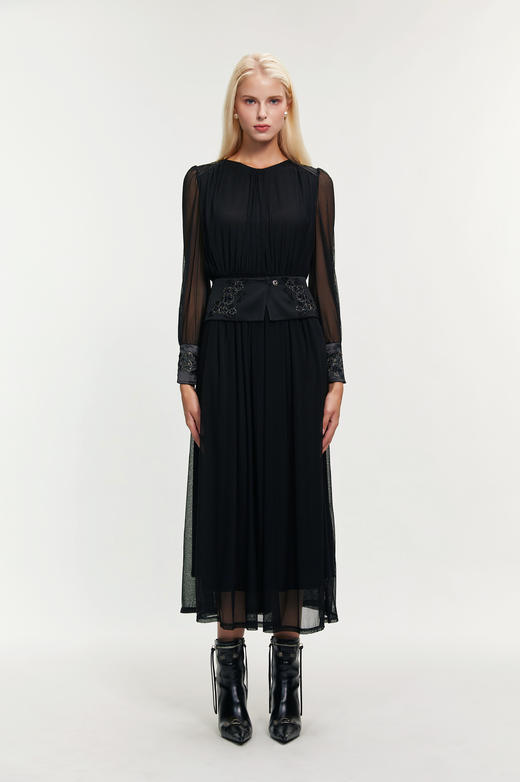 SAFICOO 复古优雅 大女主轻礼服式连衣裙 商品图3