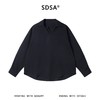 29265SDSA男士秋冬新款痞帅男装国潮纯色拼接套头双v领衬衫百搭时尚 商品缩略图1