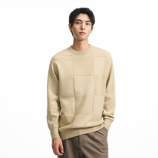 GXG男装【中国红】春季时尚百搭情侣本命年毛衣宽松圆领针织衫K&C 商品图4