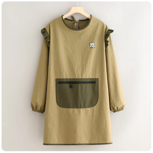 裁缝学苑AH116罩衣纸样女装厨房做饭围裙工作服长袖防泼水围裙样板 商品图1