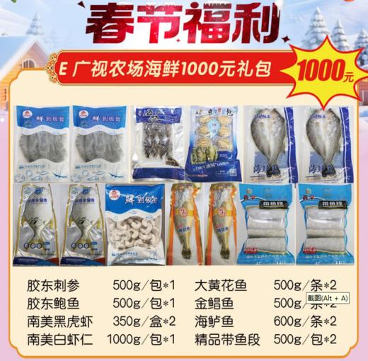 春节海鲜福利1000元套餐兑换 商品图0