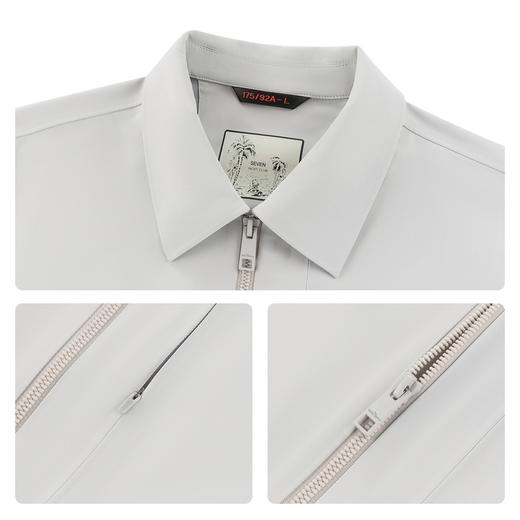 【户外茄克】柒牌男装2026春季新品立领无缝冲孔简洁利落夹克衫130K70660 商品图3