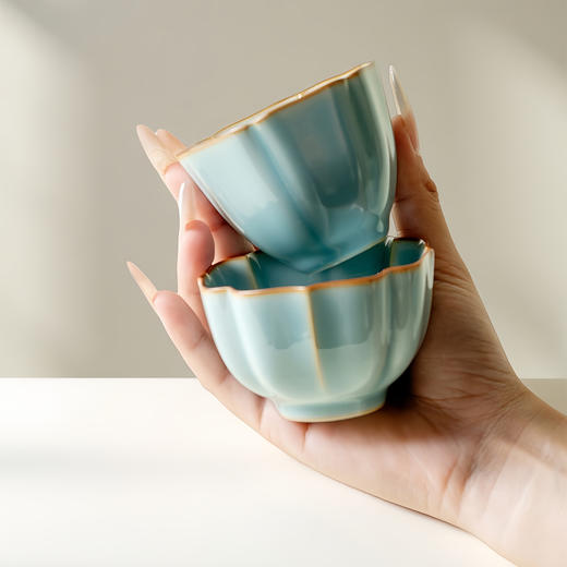 墨己丨汝窑主人杯 陶瓷茶杯 开片 茶盏 功夫茶具 家用品茗杯 单杯 个人杯 多款可选 商品图2