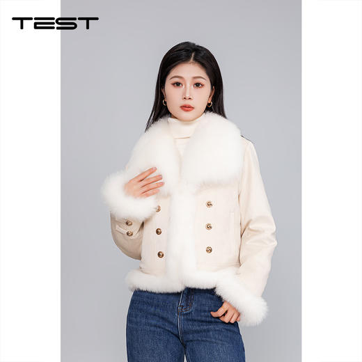 冬上新奢华狐狸毛领 | 90% 鹅绒填充短款加厚保暖显瘦皮草2254219 商品图2