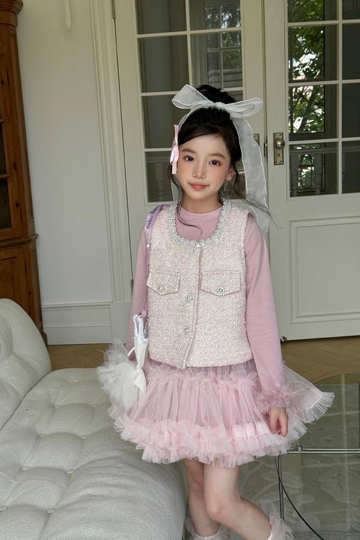 绒珠三件套（打底+马甲+裙子） 商品图1