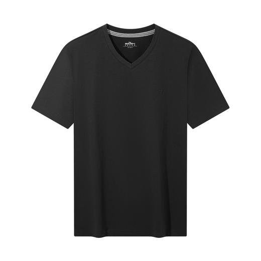 【持久如新/抗UV50+】柒牌男装2026春夏新品微弹V领休闲短袖T恤130T72040 商品图4