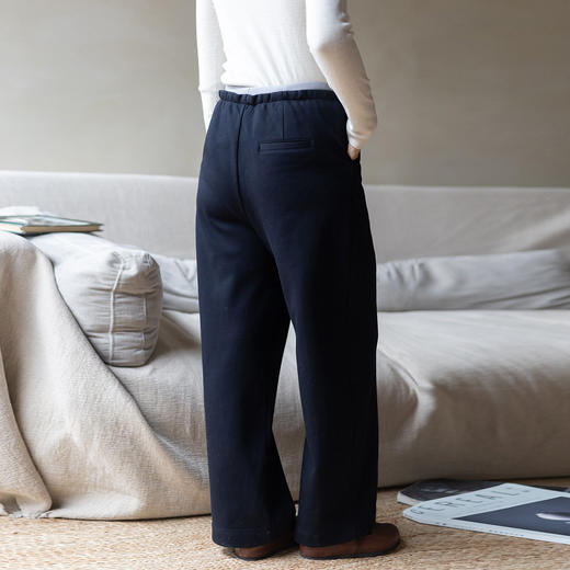 特绽放058朵/空气弹力裤·高腰撞色弹力织带空气层卫裤新款直筒裤 商品图3