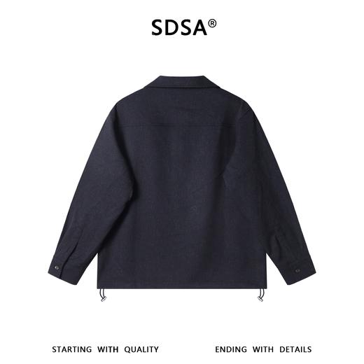 61079SDSA男士秋冬新款痞帅男装简约纯色半纽扣翻领设计长袖T恤百搭潮 商品图4