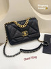 Chanel 19bag 小号 黑金 山羊皮 斜挎包 商品缩略图0