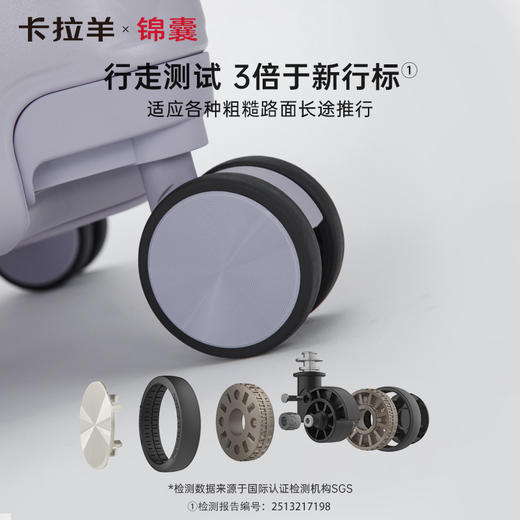 【升级云朵箱3.0Pro版】卡拉羊X锦囊鎏金板材Plus小香风魔方体云朵箱防刮耐磨行李箱CN8113 商品图4