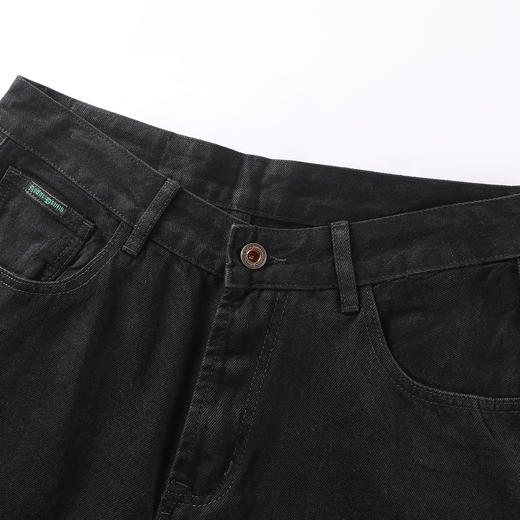 GXG男装【棉混纺水洗】春季复古猫须耐磨宽松直筒休闲男式牛仔裤K&C 商品图8