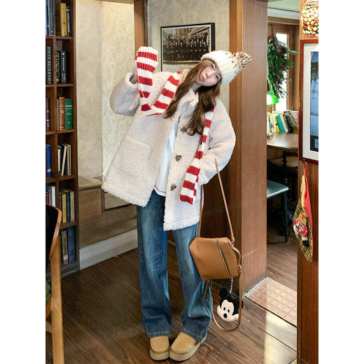 <曾小咸推荐>现货秒杀 ！微信超特价！韩系羊羔毛外套 日常299.99 立减140 秒杀159.99！！ 商品图3