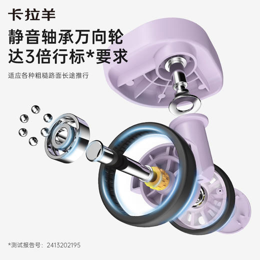 卡拉羊轻便行李箱条纹款抗摔防刮耐磨男女旅行拉杆箱CX8117 商品图6