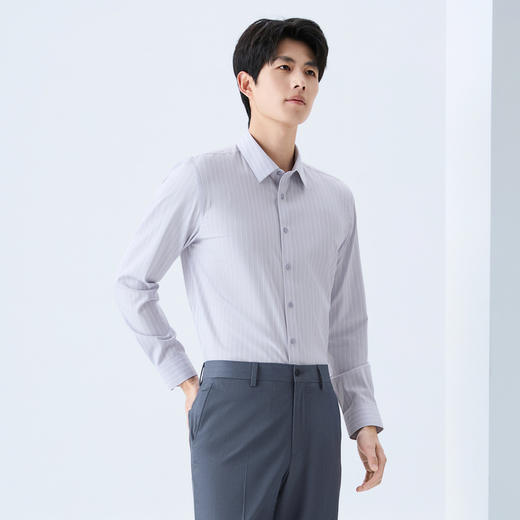 【净味功能】柒牌男式含莱赛尔商务长袖衬衫26春季新款舒适衬衣130A70680 商品图1