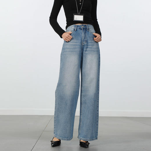 极简猫须水洗直筒裤-纪念日百货门店同款168997051 商品图1