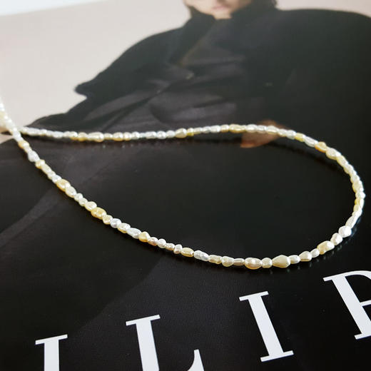 【天然正品】AU750黄金镶天然混彩巴洛克海水珍珠小米珠项链42CM（长度可调节）311225NJM67特价：520 商品图3