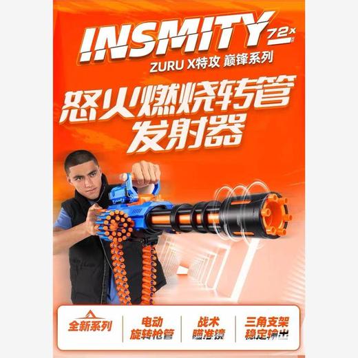 山姆同款 zuru大容量机关枪仿真电动连发加特林软弹玩具枪儿童男孩生日礼物 发货后不支持七天无理由 退回需要承担运费哦！ 商品图3