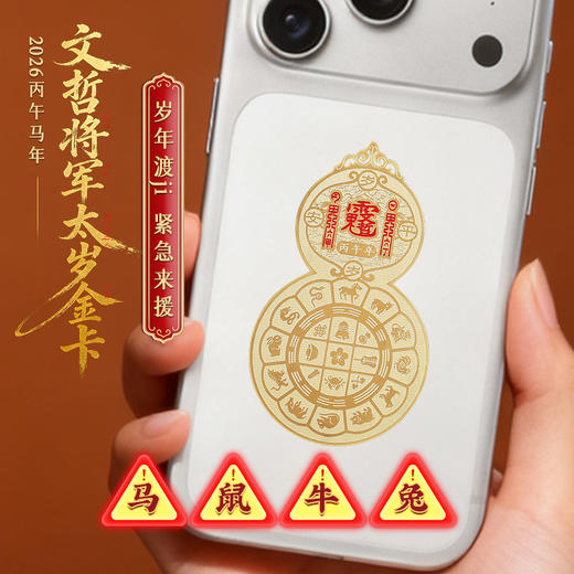 【祈愿吉品】2026年太岁令牌葫芦金卡 文哲将军镇守令牌卡 商品图0