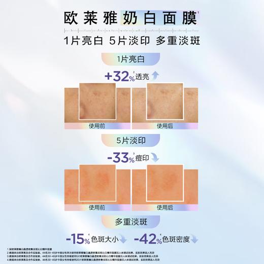 欧莱雅 奶白面膜 臻白晶透密集淡斑沁白精华面膜 单片无盒 商品图4
