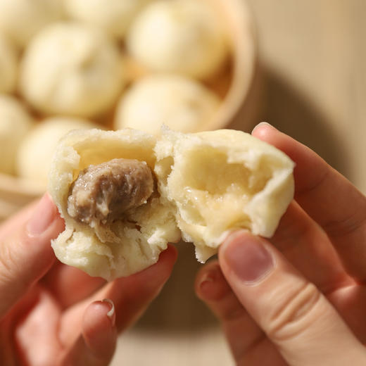 【浙江老字号】信德茂有机黑猪肉包子 鲜肉小笼包速食150g*8袋 商品图7