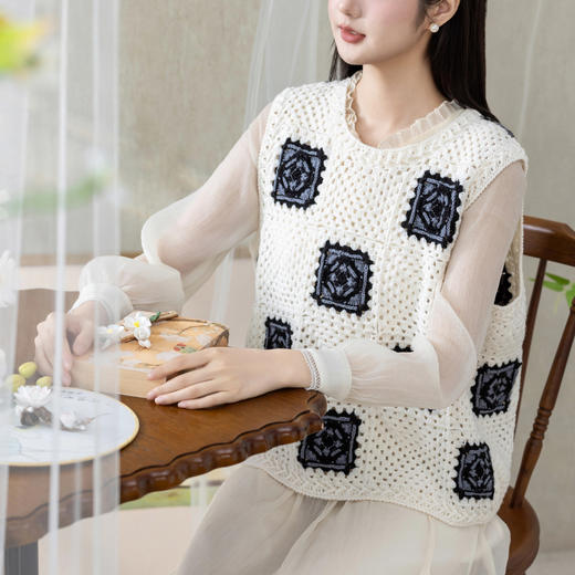 苏苏姐家田栩背心手工diy钩针自制上衣羊毛线编织毛线团材料包 商品图2