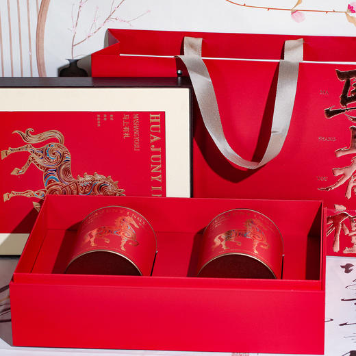 吉顺号礼品茶“马”上有礼凤庆滇红茶大金芽100克*2罐礼盒装 商品图2