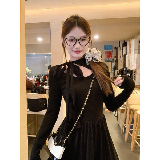 <曾小咸推荐>现货秒杀 ！微信超特价！法式绑带针织连衣裙 日常229.99 立减130 秒杀99.99！！ 商品图1