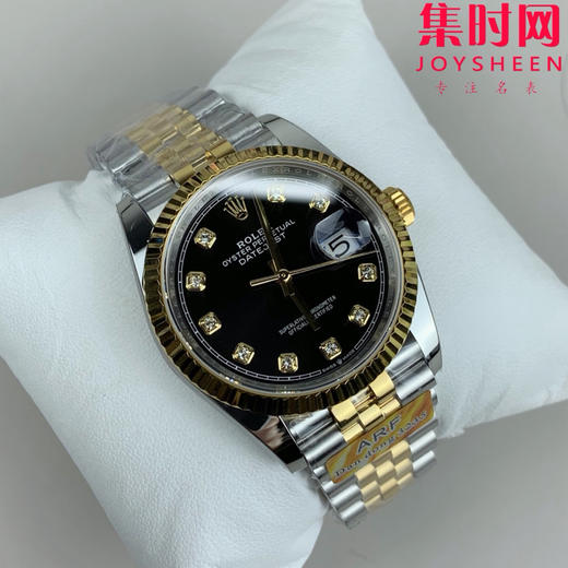 ARF劳力士日志型36mm 间金黑盘钻面 丹东3235机 五珠链 904L钢 男士腕表 小手腕福音 商品图1