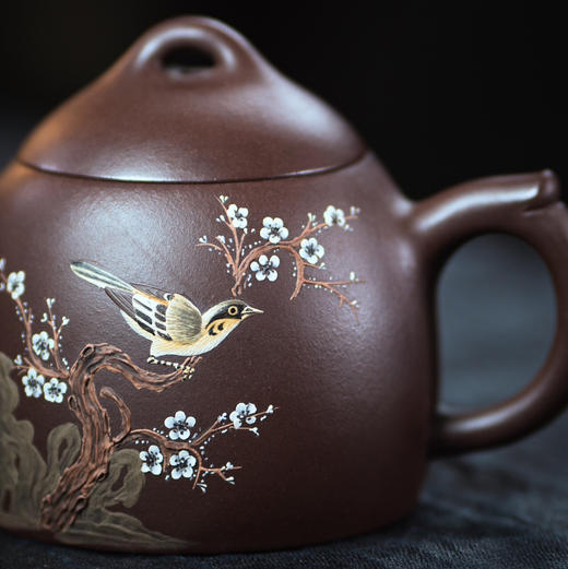 【青山特惠】精品手工紫泥堆绘秦权紫砂壶 220cc 商品图5