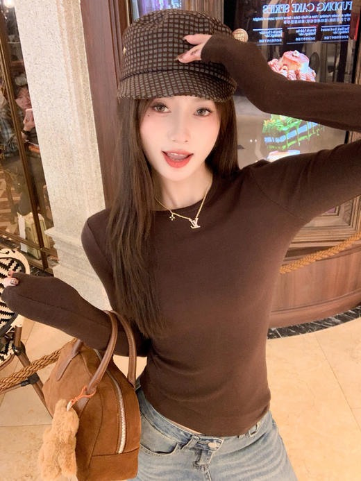 <曾小咸推荐>现货秒杀 ！微信超特价！韩系3色正肩长袖t 日常99.99 立减50 秒杀49.99！！针织开衫 秒杀89.99！！ 商品图11