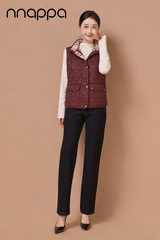 菱形格收腰女马甲CA7352 商品图5