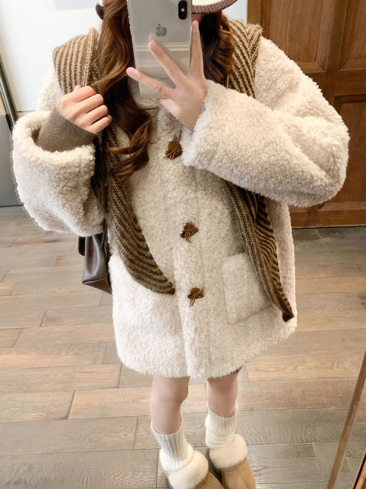 <曾小咸推荐>现货秒杀 ！微信超特价！韩系羊羔毛外套 日常299.99 立减140 秒杀159.99！！ 商品图5