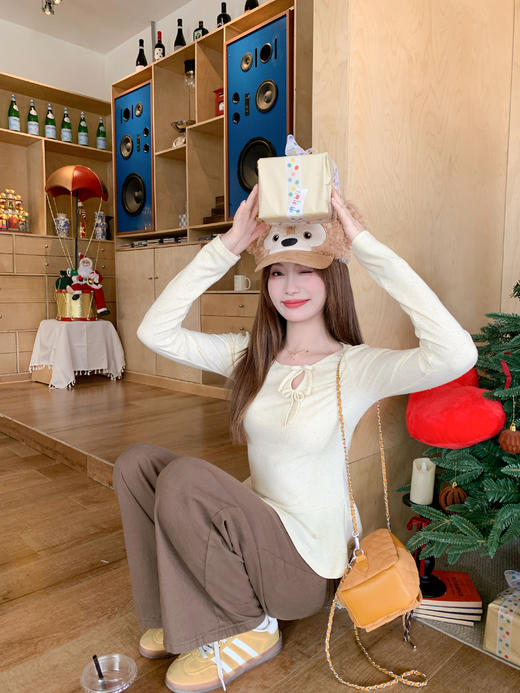 <曾小咸推荐>现货秒杀 ！微信超特价！韩系荷叶边长袖t恤 日常139.99 立减70 秒杀69.99！！ 商品图14