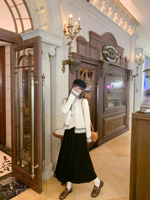 <曾小咸推荐>现货秒杀 ！微信超特价！撞色蕾丝拼接毛衣开衫 日常229.99 立减140 秒杀89.99！！ 商品图13