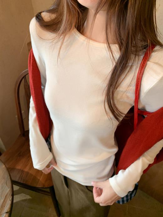 <曾小咸推荐>现货秒杀 ！微信超特价！韩系3色正肩长袖t 日常99.99 立减50 秒杀49.99！！针织开衫 秒杀89.99！！ 商品图4