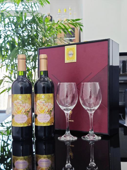 【礼赠佳品】吉卡斯-雷沃 花境金钻干红 13度 750ml*2瓶礼盒装 商品图0