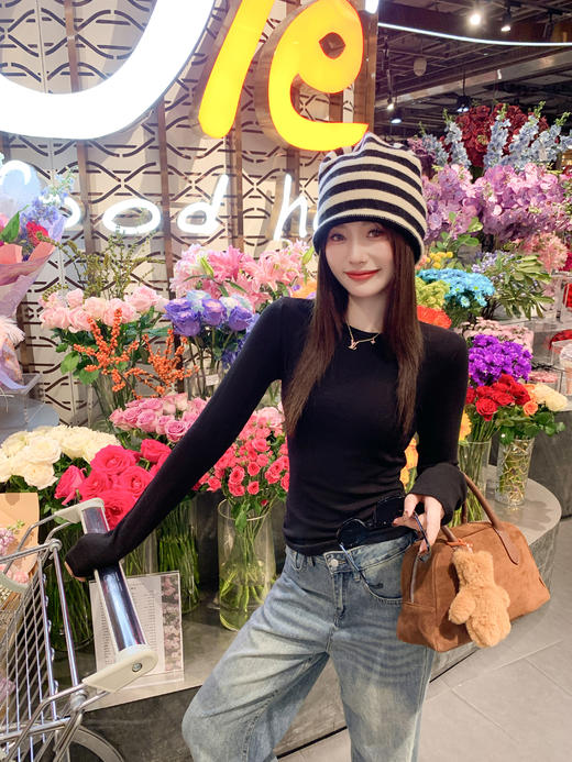 <曾小咸推荐>现货秒杀 ！微信超特价！韩系3色正肩长袖t 日常99.99 立减50 秒杀49.99！！针织开衫 秒杀89.99！！ 商品图9