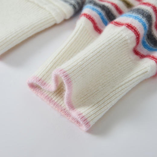 KINGDEER/KD秋冬新款休闲女式长袖半高领开衫羊绒衫L805696复古奶奶风鹿王 商品图6